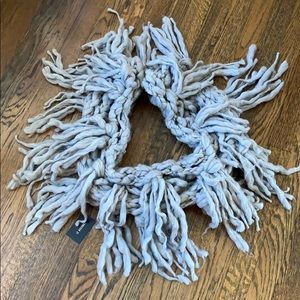 Grey fringe scarf. Never worn!